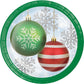 Sparkling Ornaments Holiday7" Paper Plates - 8ct