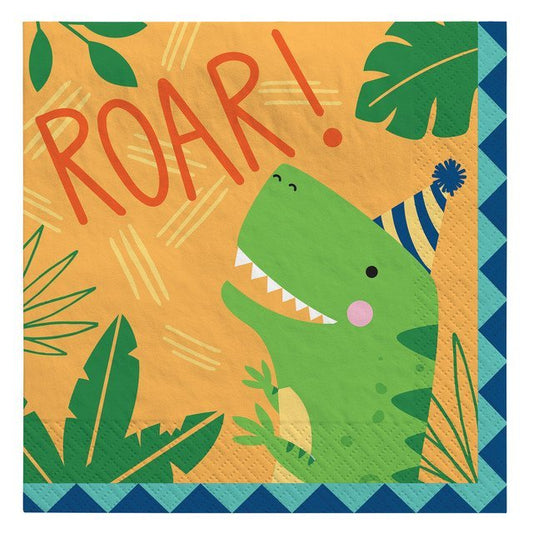 Dino-Mite Dinosaur Party Luncheon Napkins - 16ct