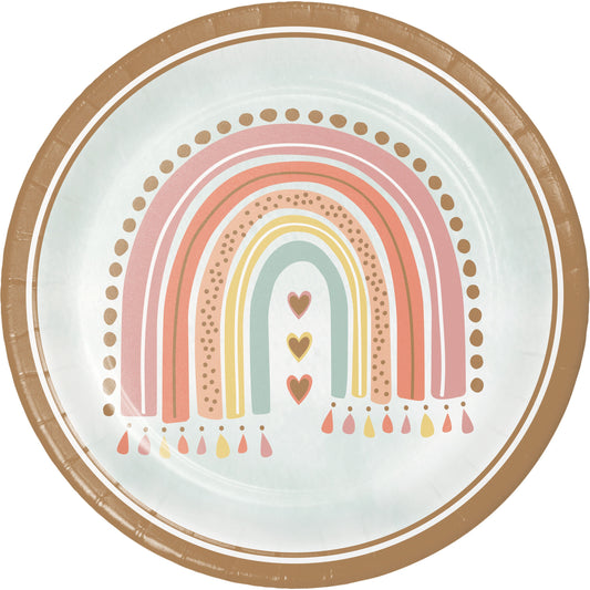 Boho Rainbow 9" Dinner Plate - 8ct