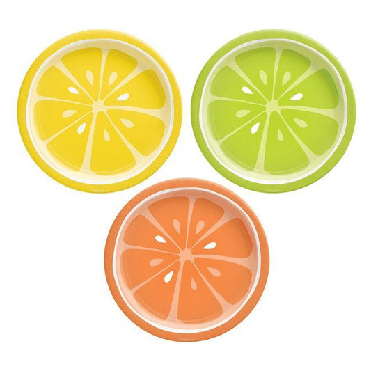 Tutti Frutti 7" Round Assorted Design Paper Plates - 8ct