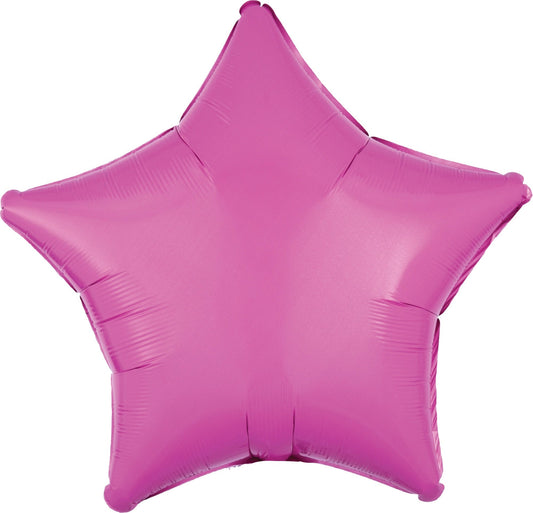 Anagram 19S XL Bright Bubble Gum Pink Star Foil Balloon