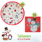 Peppermint Twist Snowman Holiday and Christmas Party Plates and Napkins Bundle for 30 Guests