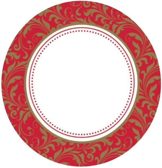 Festive Scrolls 10" Plates - 25ct