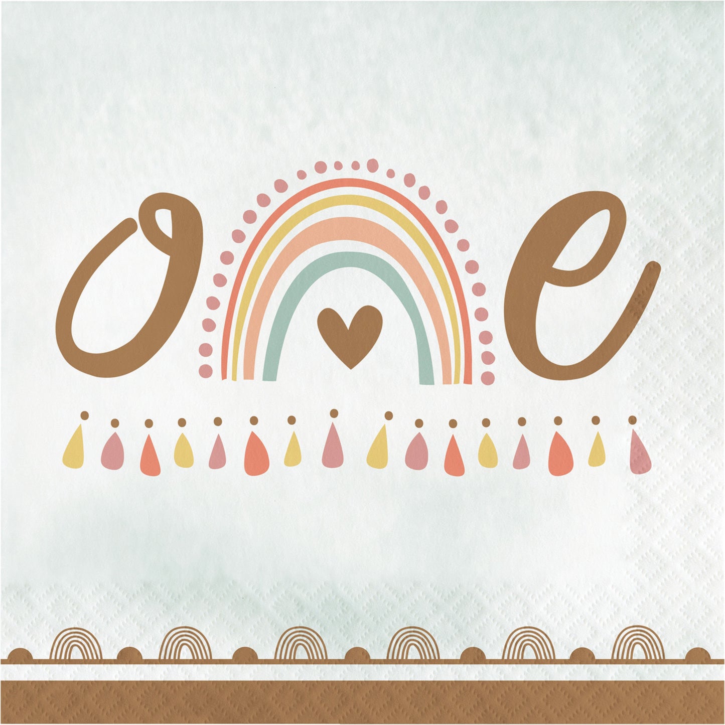 Boho Rainbow Luncheon Napkin, Ones - 16ct