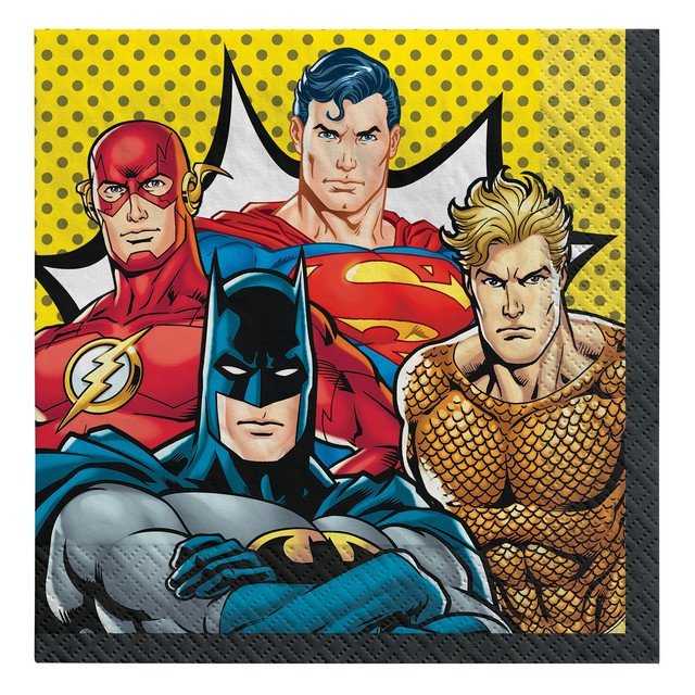 Justice League Heroes Unite Luncheon Napkins - 16ct