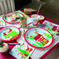 Colorful Santa Christmas 7" Paper Dessert/Appetizer Plates - 8ct