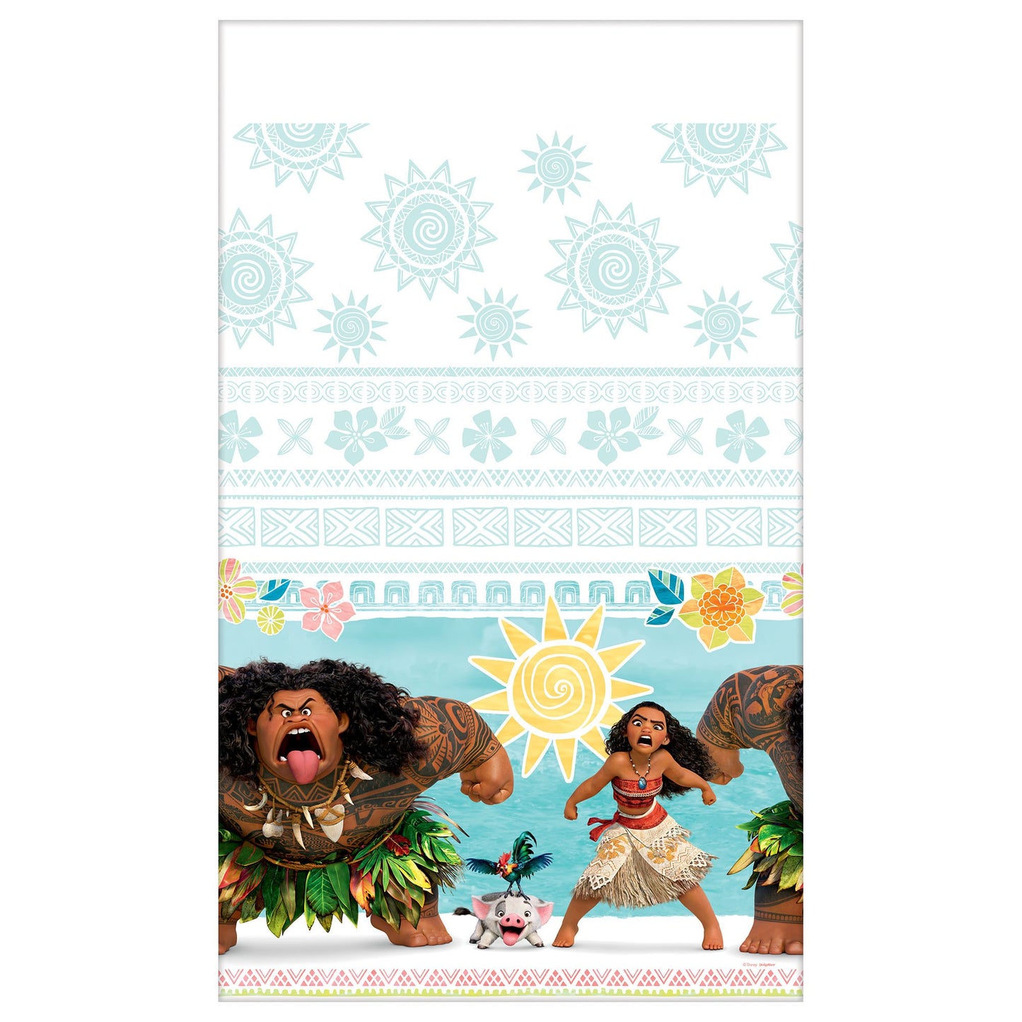 Moana 54" x 96" Plastic Table Cover - 1ct