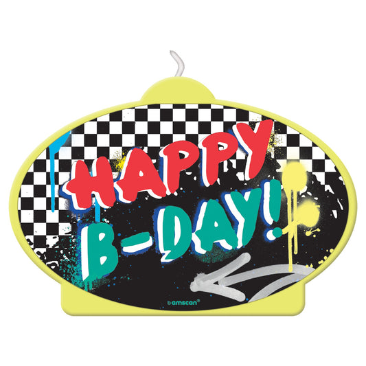 Skater Party Birthday Candle - 1ct