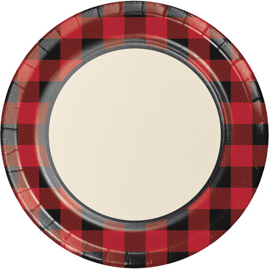 Buffalo Plaid 9" Paper Plates - 8ct