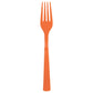 Pumpkin Orange Solid Plastic Forks - 18ct