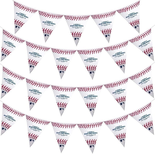 Rawlings Baseball Official MLB Plastic Pennant Banner - 12ft (Pack Of 1) - Ideal For Birthdays, Tailgates & Victory Parties