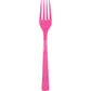 Hot Pink Plastic Forks - 18ct