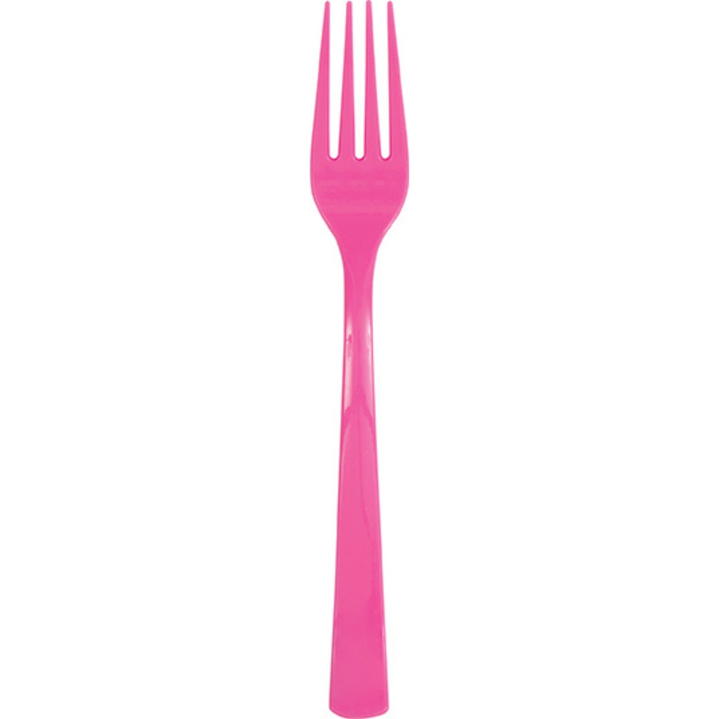 Hot Pink Plastic Forks - 18ct