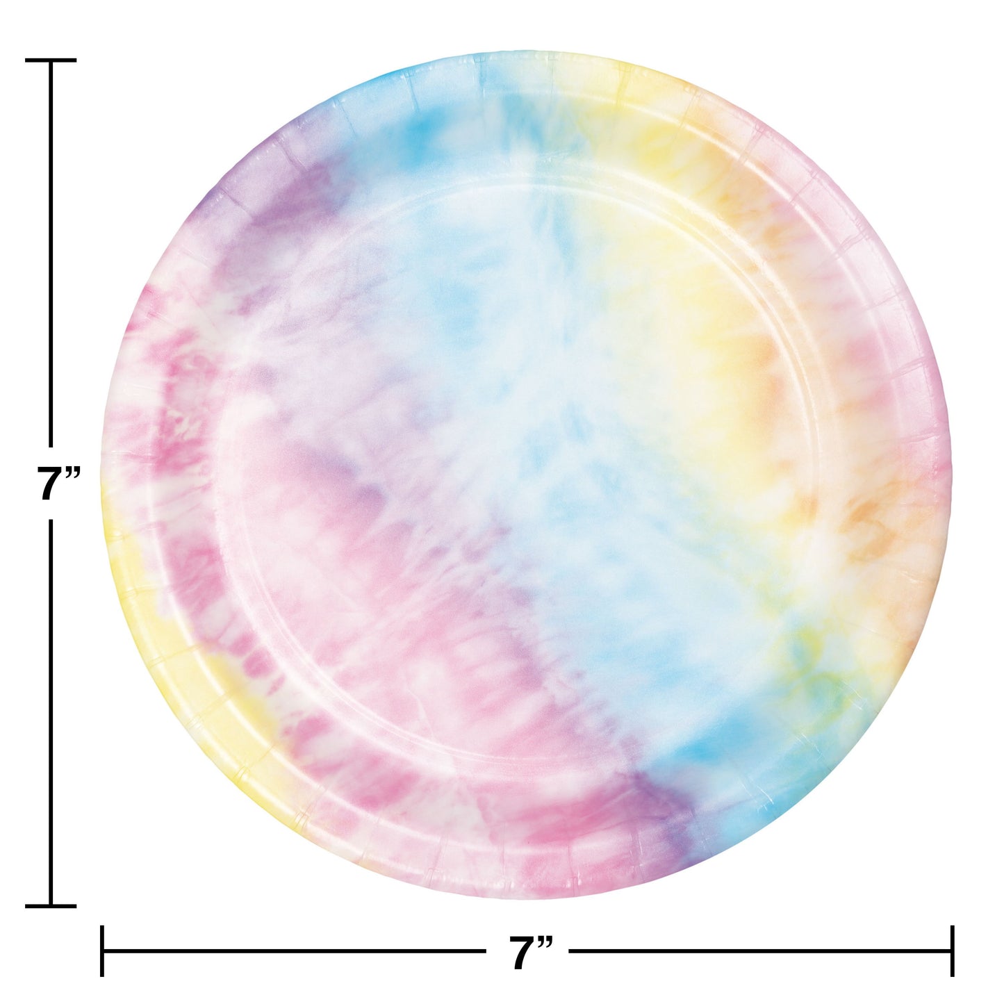 Tie Dye Party 7" Luncheon Plates - 8ct