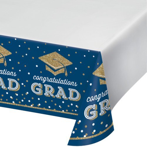 Glittering Grad Paper Table Cover - 54" x 102"