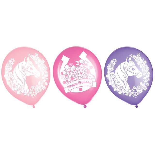 Saddle Up Horse Themed Latex Balloons - 6ct