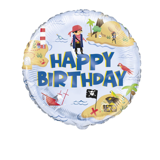 Ahoy Pirate Round Foil Balloon -18"