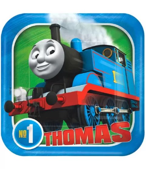 Thomas the Train All Aboard 7" Square Paper Plates - 8ct