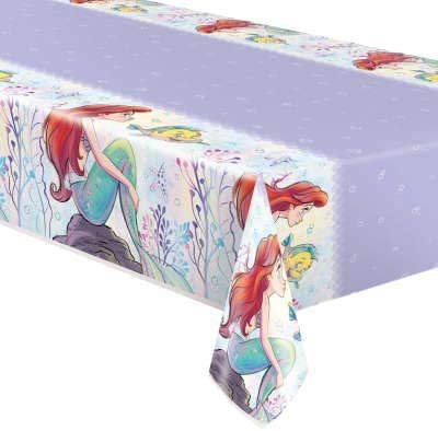 Disney The Little Mermaid Rectangular Plastic Table Cover - 54" x 84"