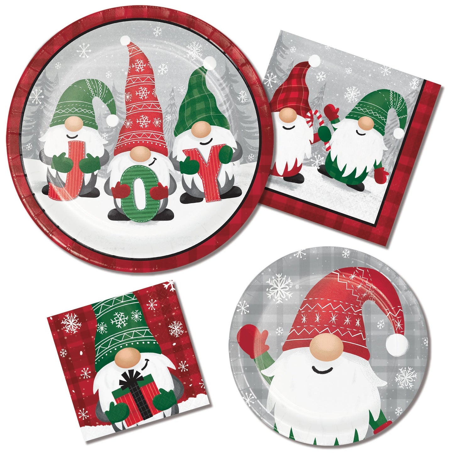 Holiday Gnomes Beverage Napkins - 16ct