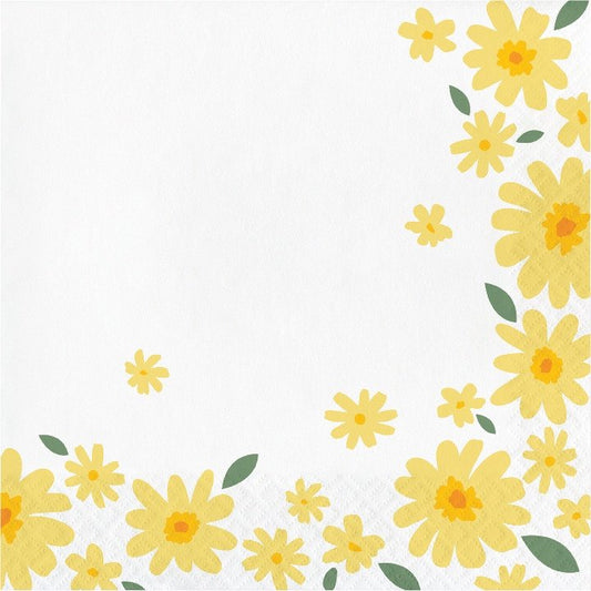 Sweet Daisy Paper Luncheon Napkins - 16ct