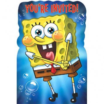 SpongeBob Party Invitations - 8ct