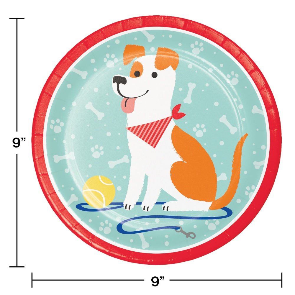 Dog Party Dinner Plates - 8ct