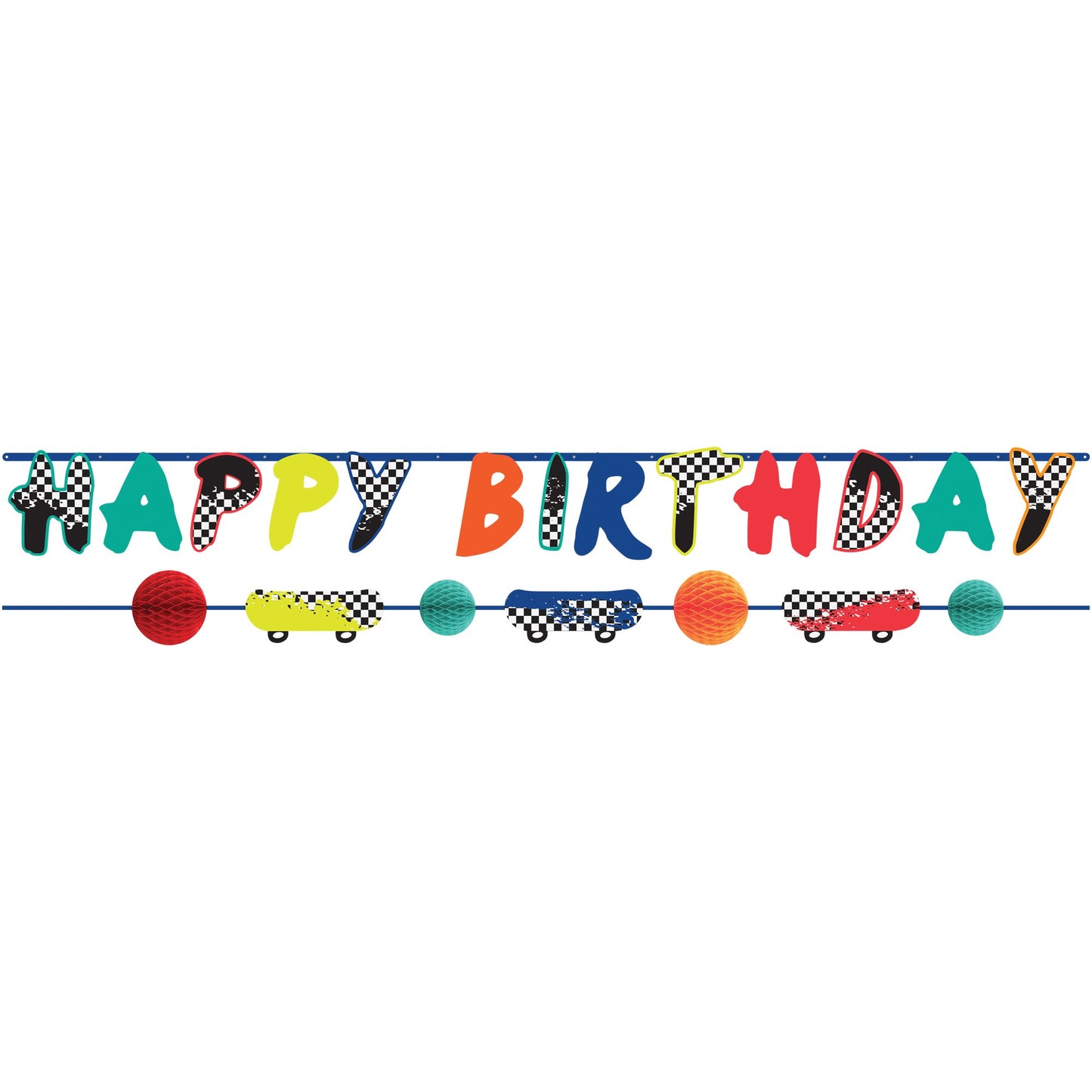 Skater Party Birthday Banner - 2ct