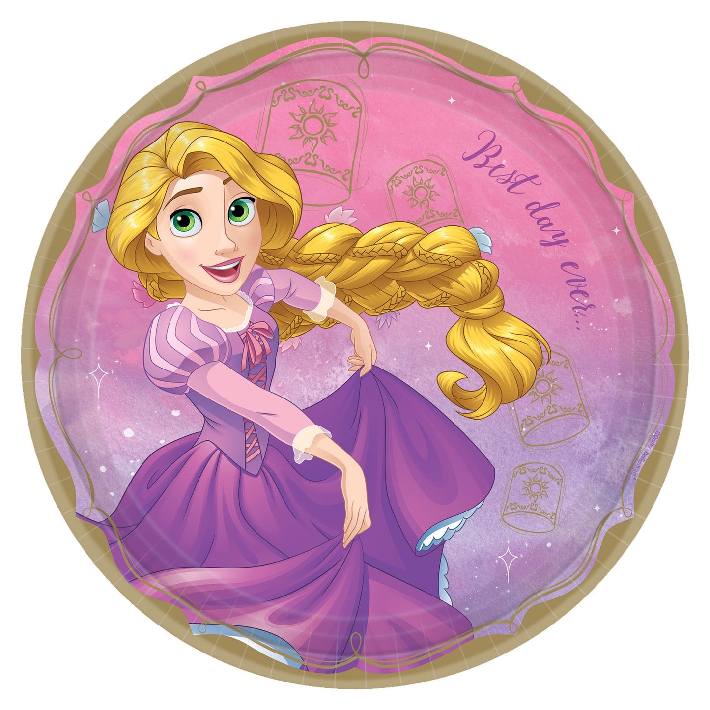 Rapunzel Tangled 9" Round Luncheon Plates - 8ct