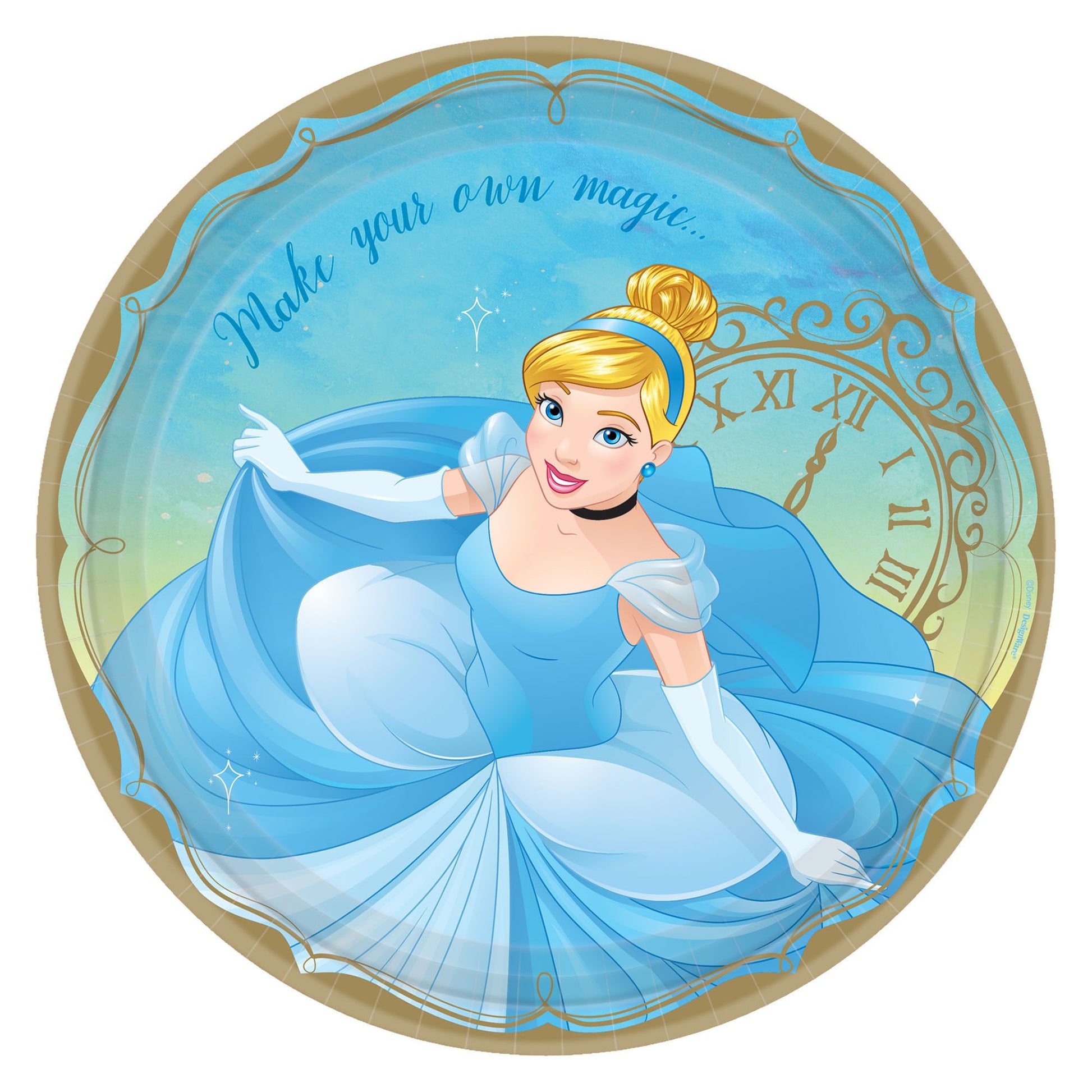 Cinderella 9" Round Luncheon Plates - 8ct