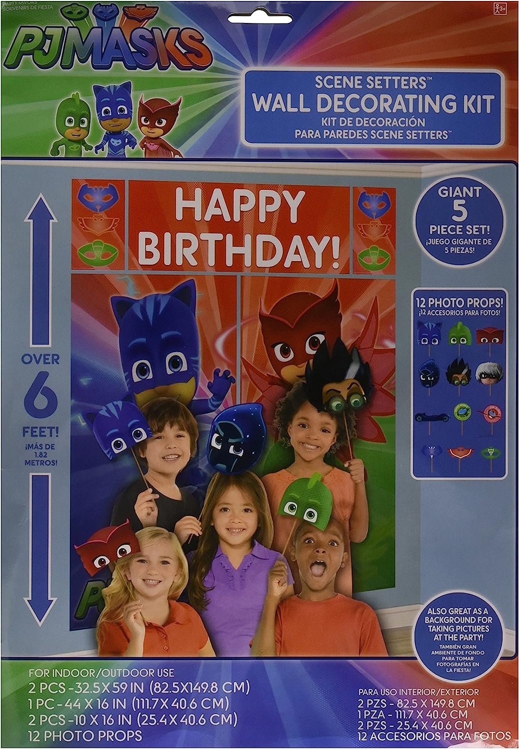 PJ Masks Wall Poster Decorating Kit w/Photo Props