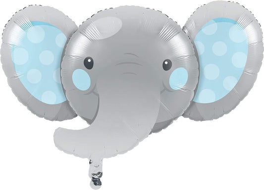 Enchanting Elephants Boy Mylar Shaped Balloon - 35" x 21"