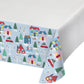 Christmas Village Paper Tablecover - 54" x 102"