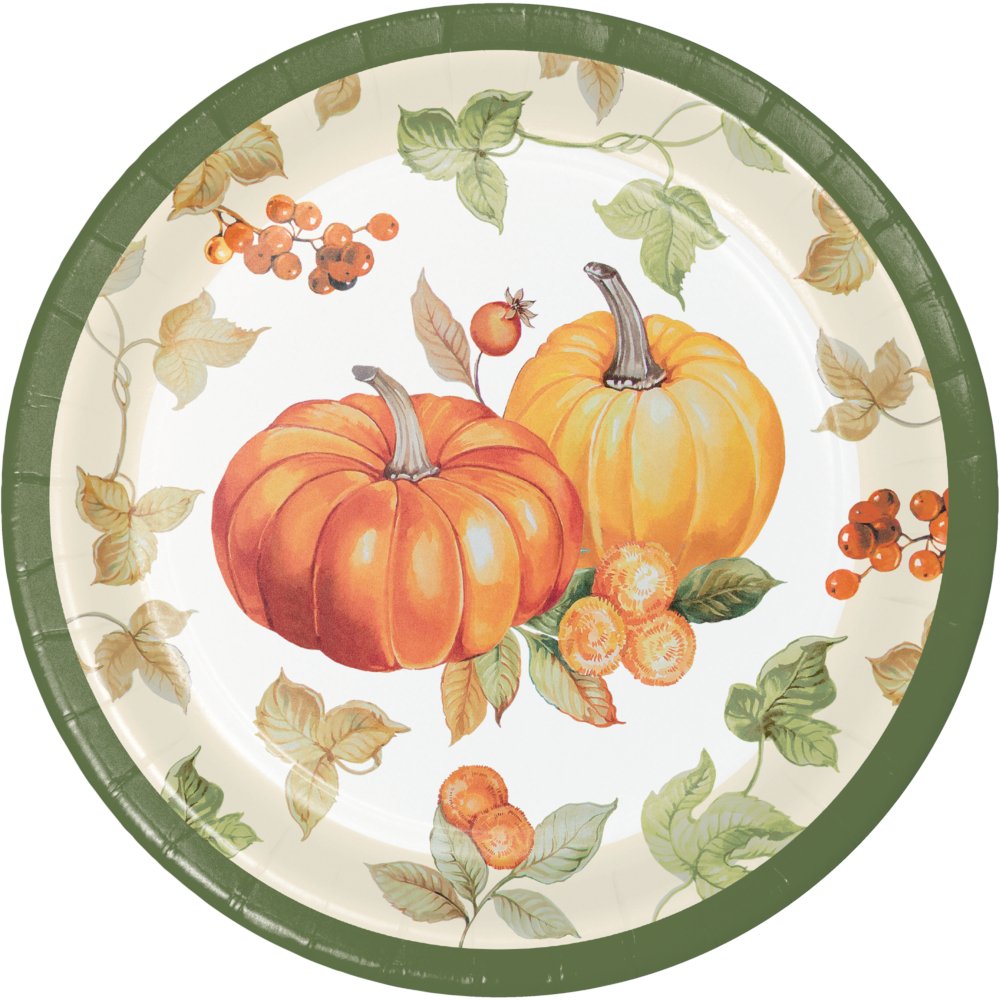 Pumpkin Harvest Luncheon Plates - 8ct