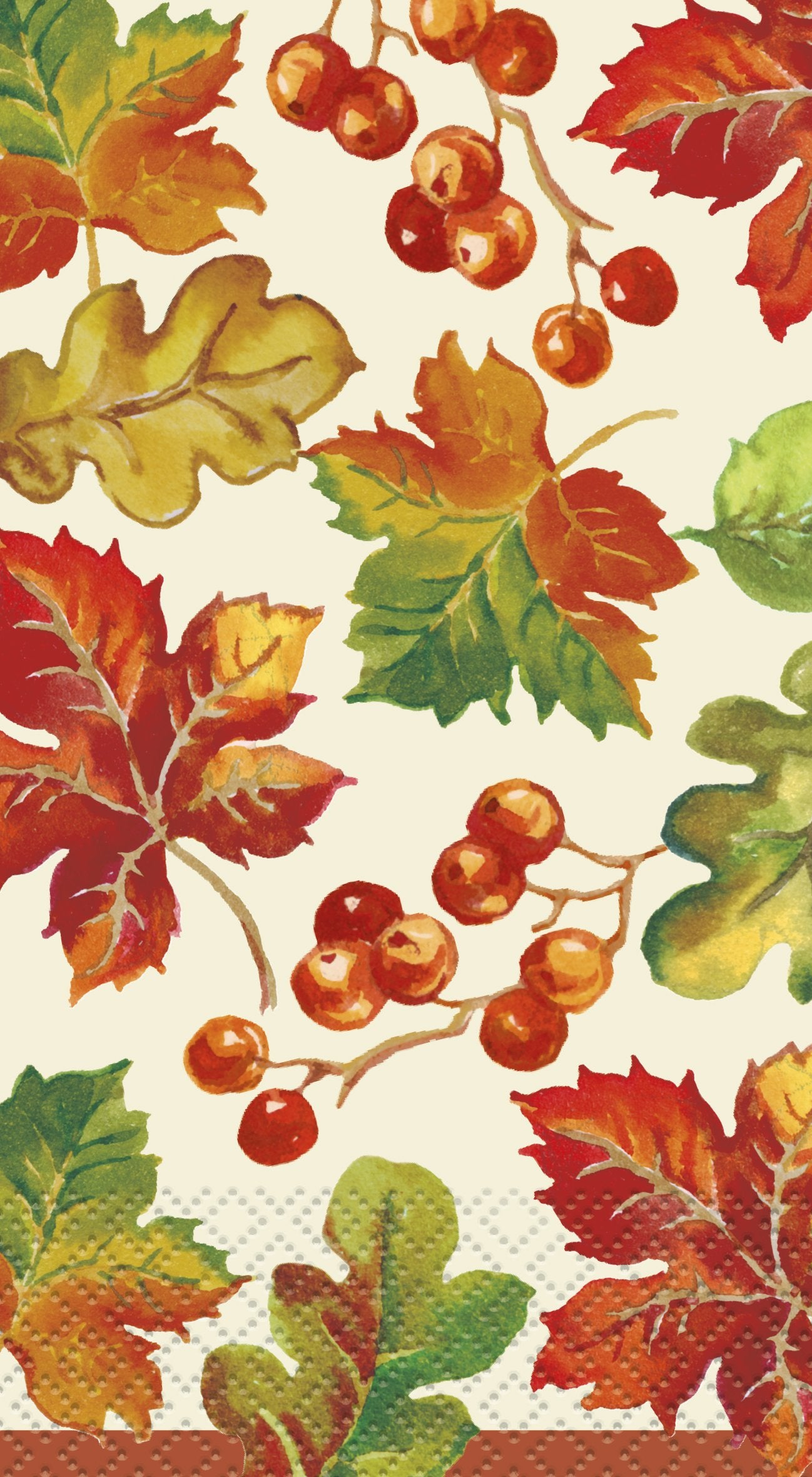 Berries & Leaves Fall Guest Towels - 16ct