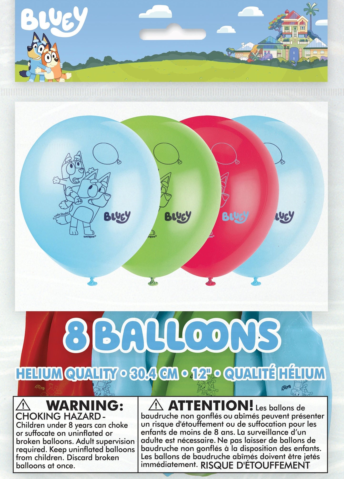 Bluey 12" Latex Balloons  - 8ct