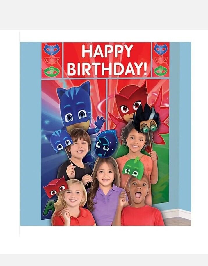 PJ Masks Wall Poster Decorating Kit w/Photo Props