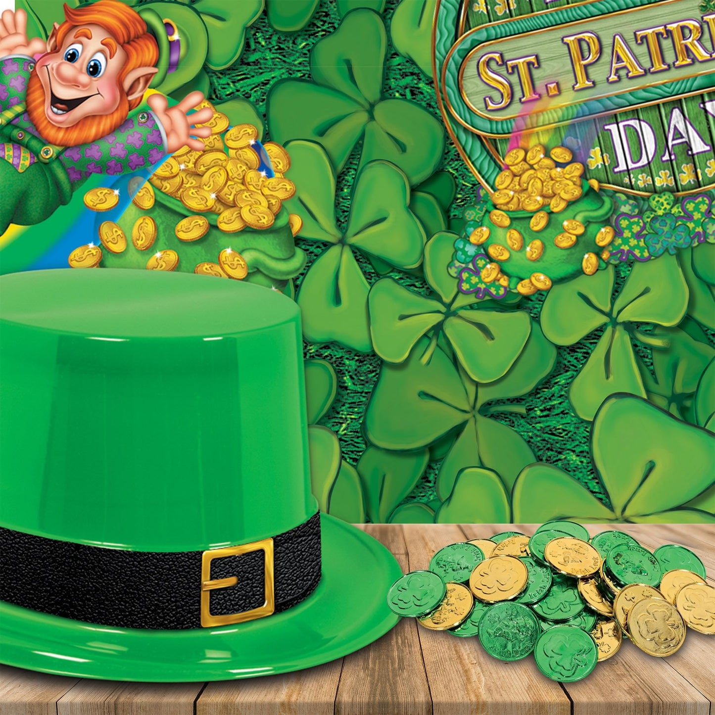 Lucky Leprechaun Plastic Coins - 40ct