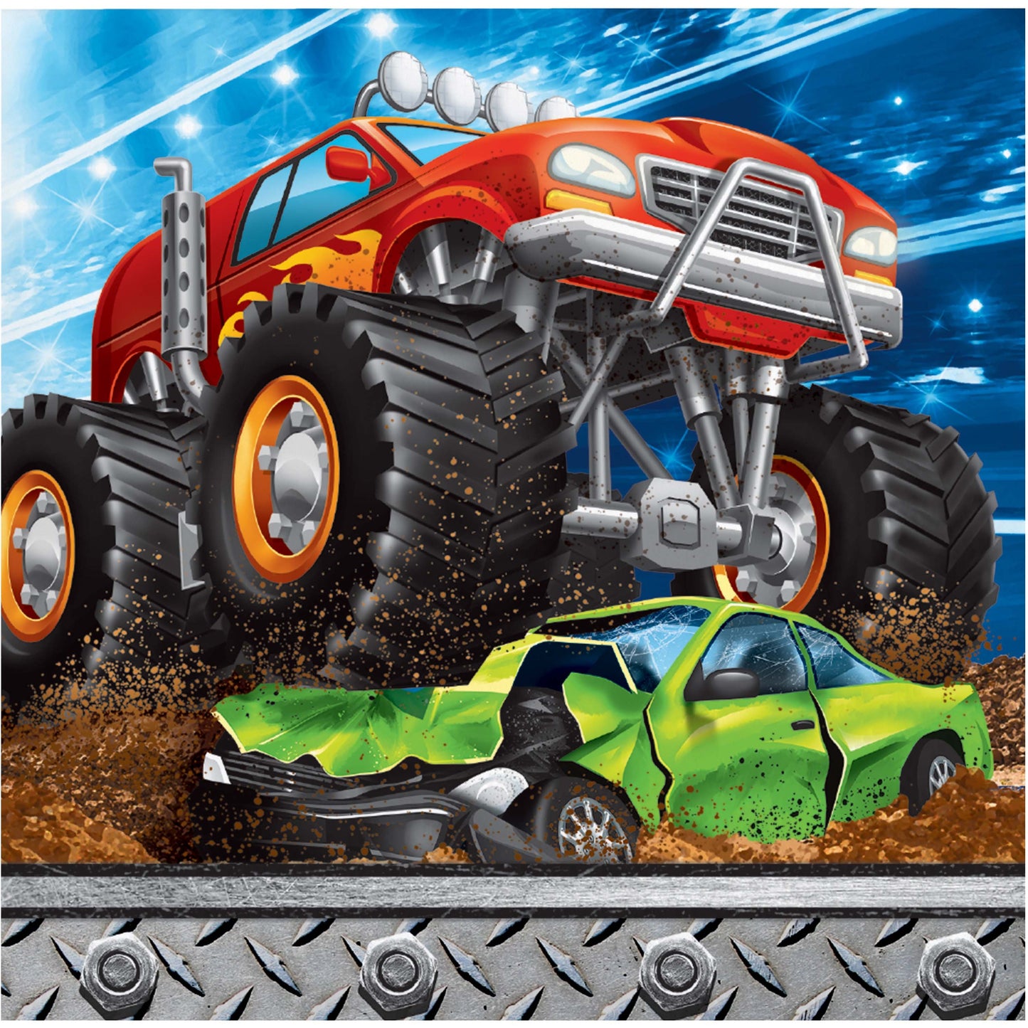 Monster Truck Rally Monster Truck Beverage Napkins - 16ct