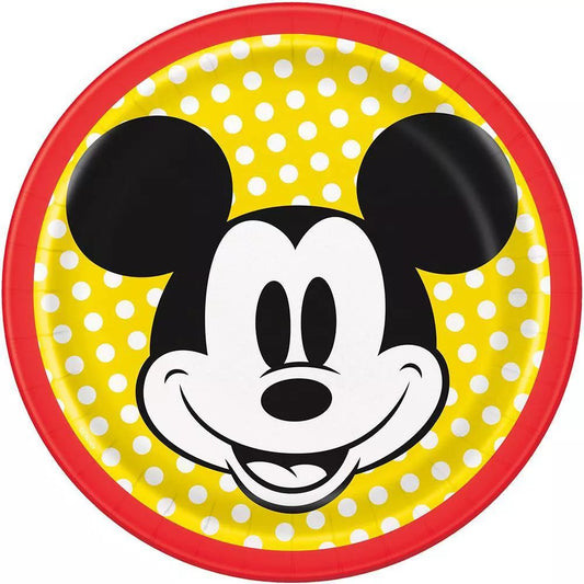 Mickey Mouse Round 7" Dessert Plates - 8ct