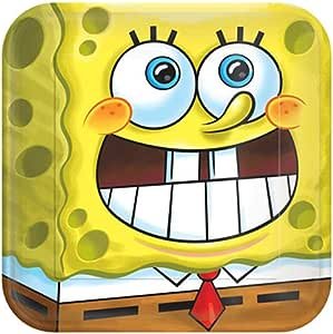 Spongebob Classic 9" Square Plates - 8ct