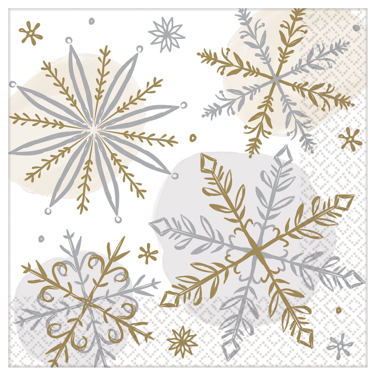 Shining Snow Beverage Napkins - 16ct