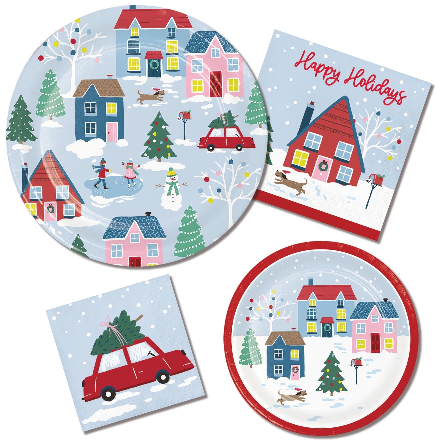 Christmas Village Guest Towels - 16ct