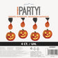 Pumpkin Glow 18" Hanging Decoration - 4ct