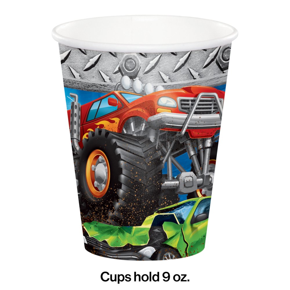 Monster Truck Rally Monster Truck Cups - 8ct