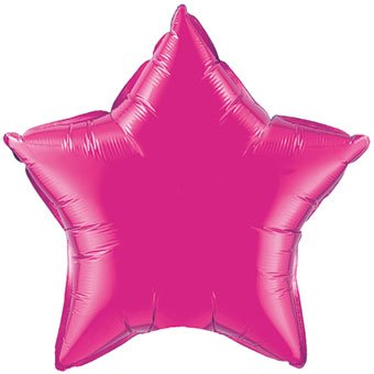 20" Magenta Star Foil Balloon