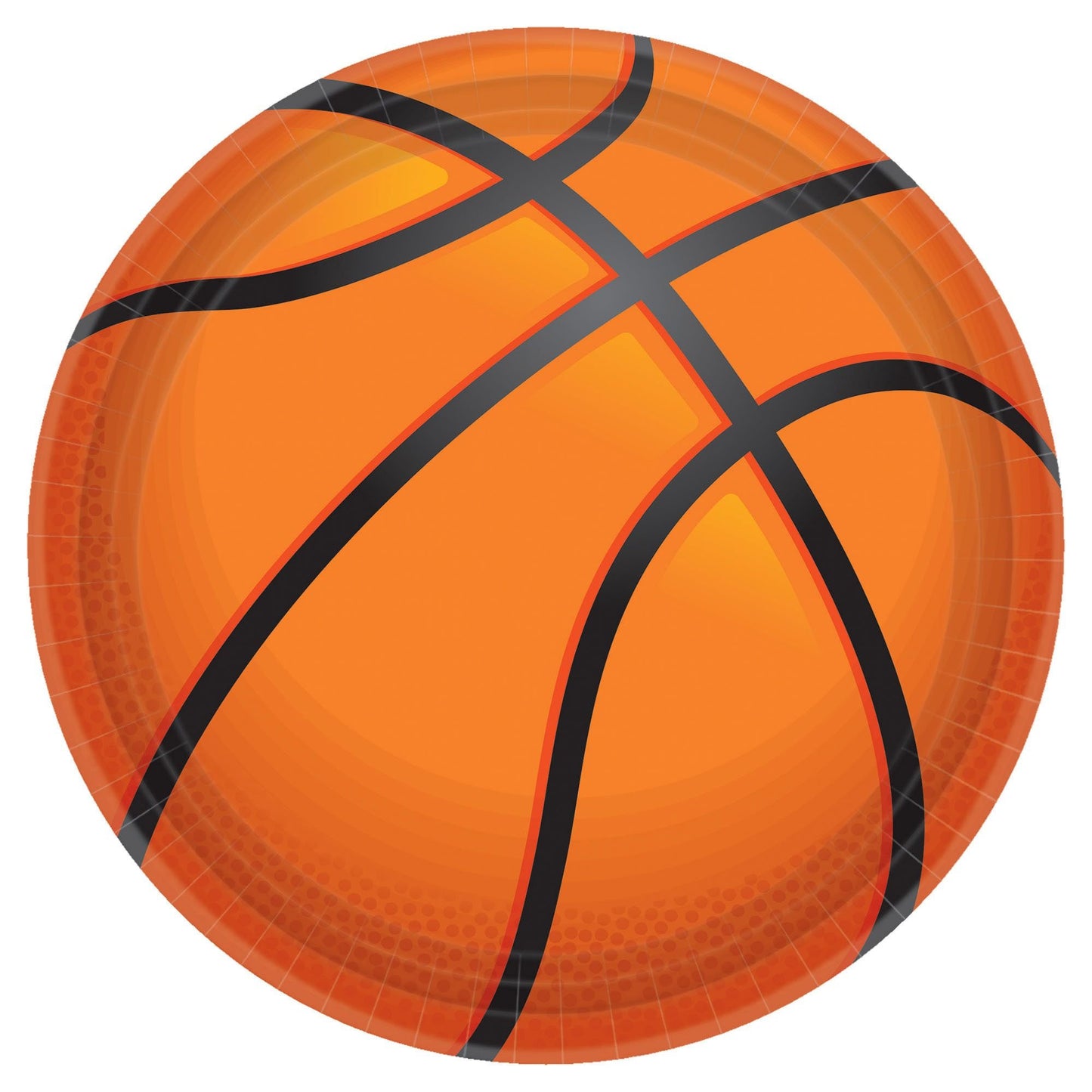 Nothin' But Net Basketball Party 10.5" Round Plates - 18ct