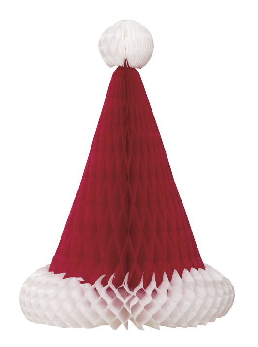 Santa Hat Honeycomb Centerpiece-  12"