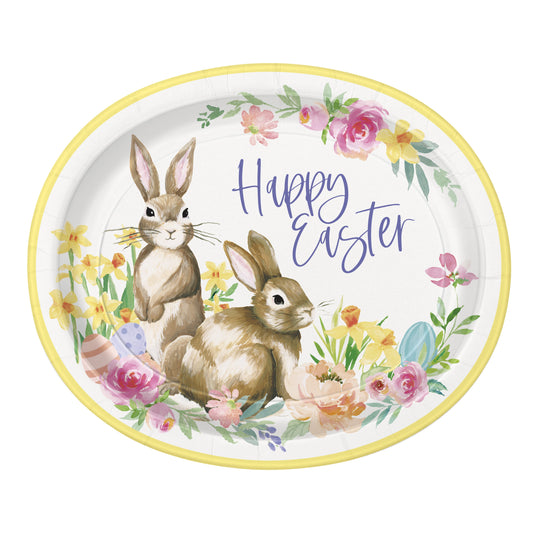 Classic Easter Oval Plates - 8ct