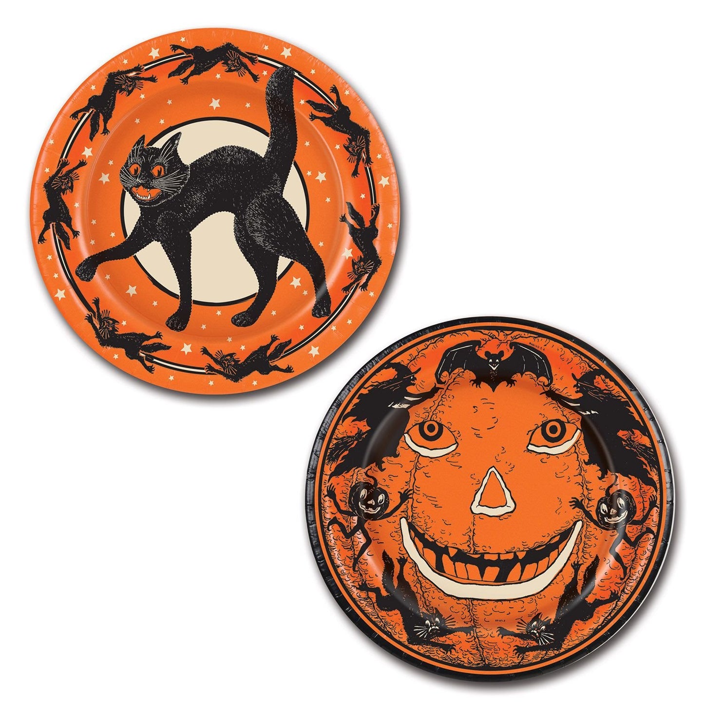 Vintage Halloween 9" Paper Plates - 8ct